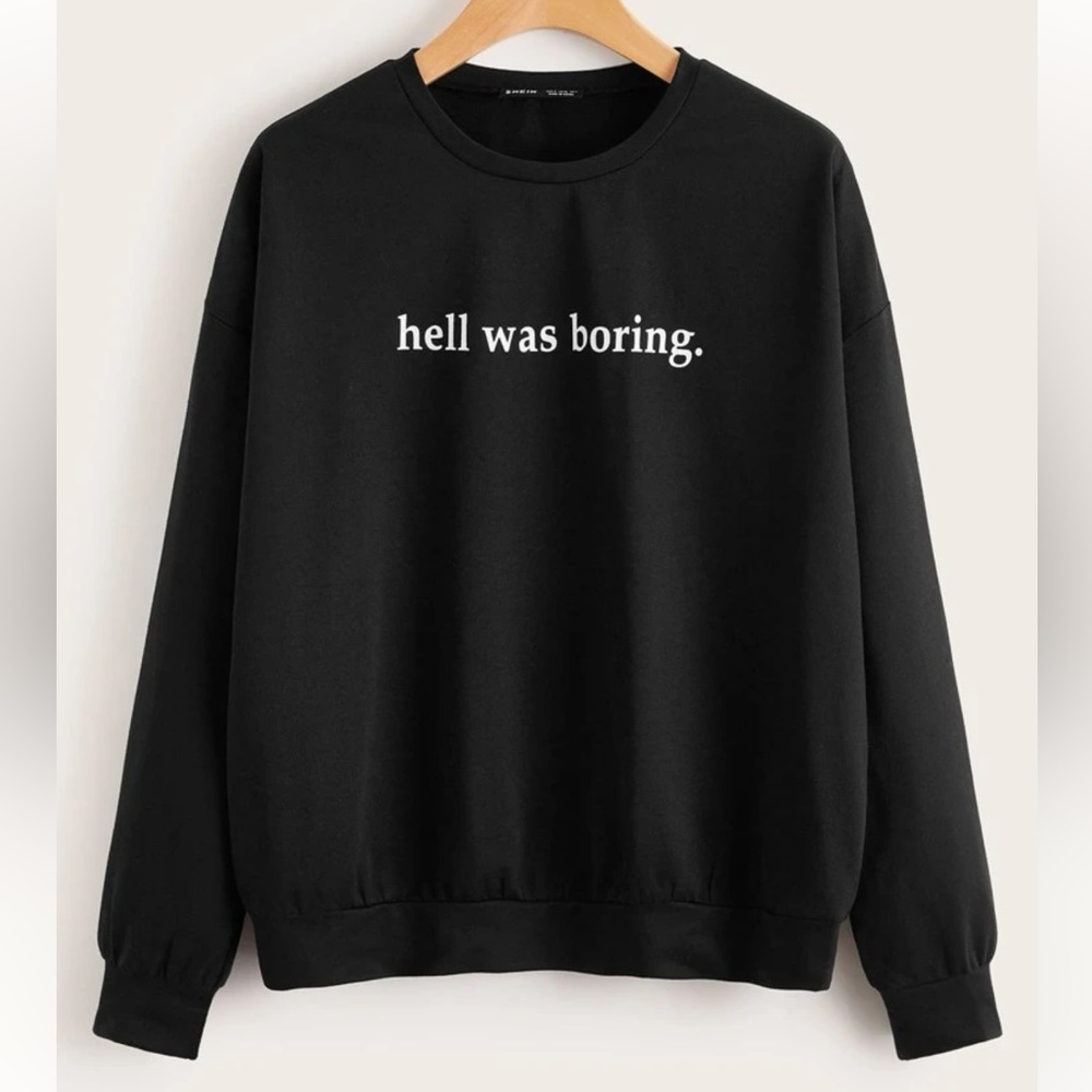 Slogan graphic drop shoulder sweatshirt